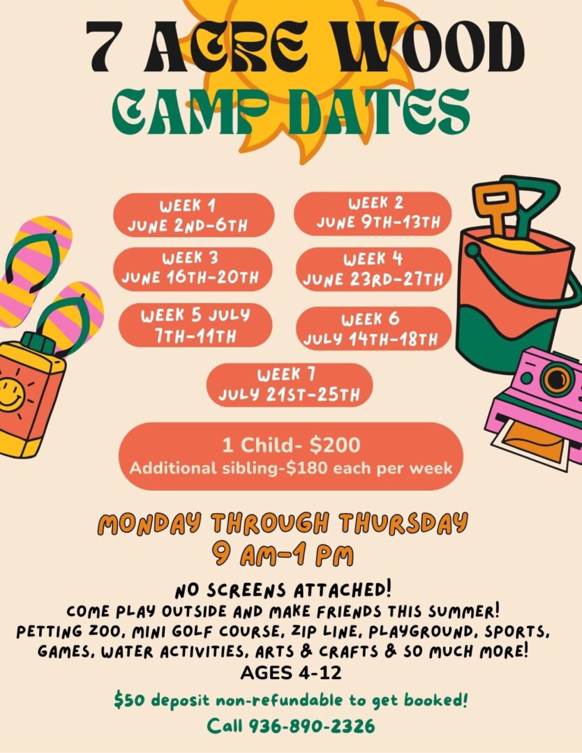 Updated Summer Camp AD with weeks, details, No discount Updated Summer Camp AD with weeks, details, No discount
