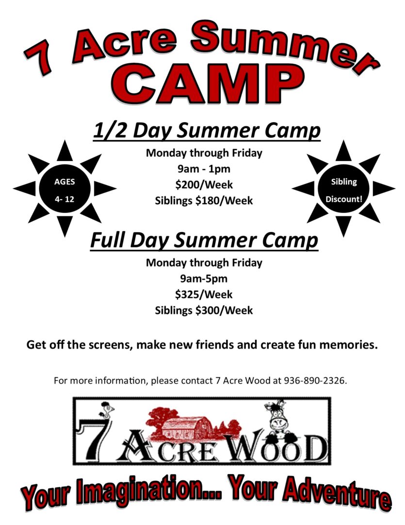 2026 7 ACRE SUMMER CAMP FLIER
