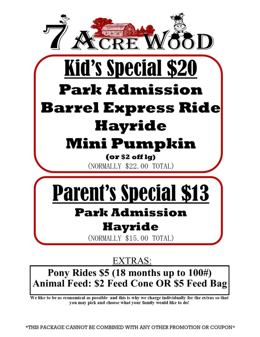 Special Fall Packages 2026